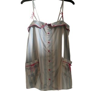 Light blue and white preppy nightgown